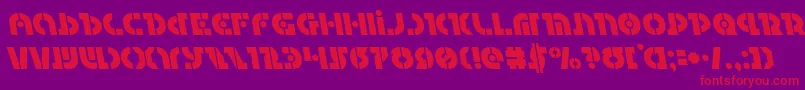 Czcionka Questlokleft – czerwone czcionki na fioletowym tle
