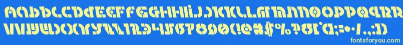 Questlokleft Font – Yellow Fonts on Blue Background