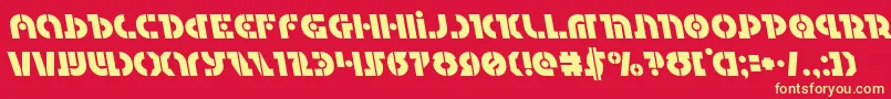 Questlokleft Font – Yellow Fonts on Red Background
