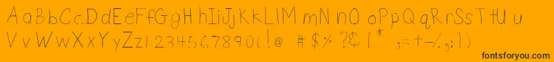 DsnetChild Font – Black Fonts on Orange Background