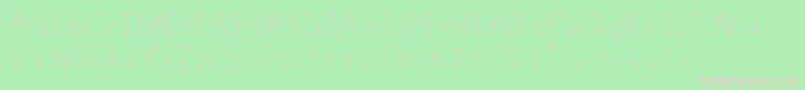 DsnetChild Font – Pink Fonts on Green Background