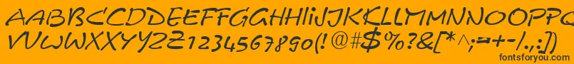Police PyxidiumQuick – polices noires sur fond orange