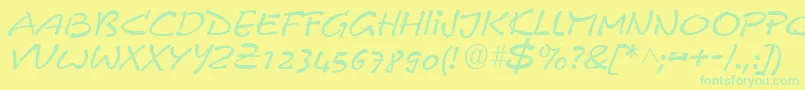 PyxidiumQuick Font – Green Fonts on Yellow Background