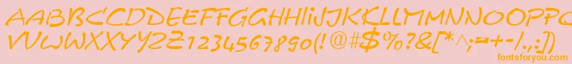 PyxidiumQuick Font – Orange Fonts on Pink Background