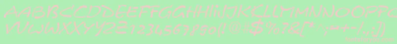 PyxidiumQuick Font – Pink Fonts on Green Background