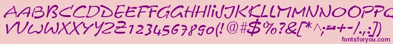 PyxidiumQuick Font – Purple Fonts on Pink Background