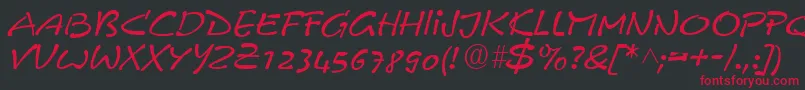 PyxidiumQuick Font – Red Fonts on Black Background