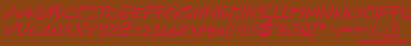 PyxidiumQuick Font – Red Fonts on Brown Background