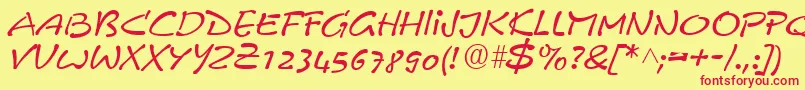 PyxidiumQuick Font – Red Fonts on Yellow Background