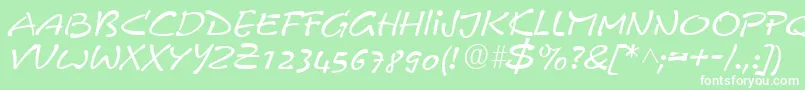 PyxidiumQuick Font – White Fonts on Green Background