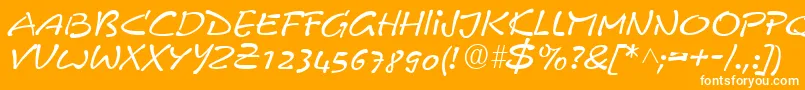 PyxidiumQuick Font – White Fonts on Orange Background