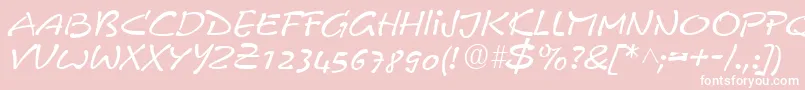 PyxidiumQuick Font – White Fonts on Pink Background