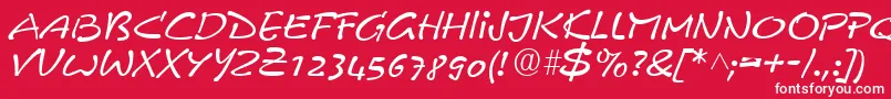 PyxidiumQuick Font – White Fonts on Red Background