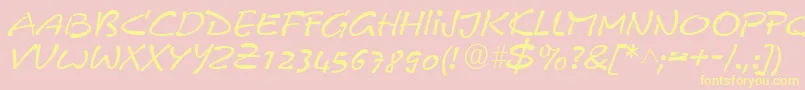En savoir plus sur la police PyxidiumQuick Police PyxidiumQuick – polices jaunes sur fond rose