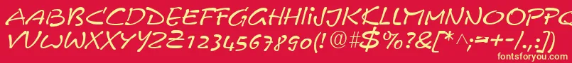 PyxidiumQuick Font – Yellow Fonts on Red Background