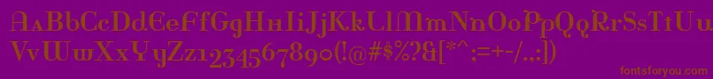 Rina Font – Brown Fonts on Purple Background