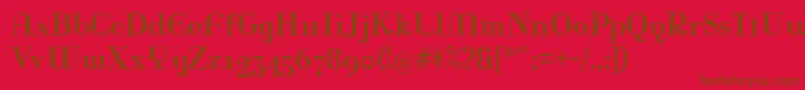 Шрифт Rina – коричневые шрифты на красном фоне