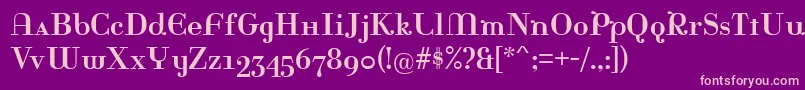 Rina Font – Pink Fonts on Purple Background