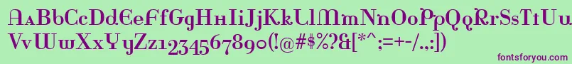 Rina Font – Purple Fonts on Green Background