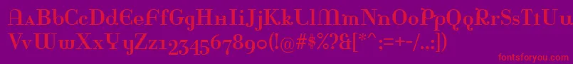 Rina-fontti – punaiset fontit violetilla taustalla