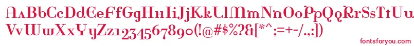 Rina Font – Red Fonts on White Background