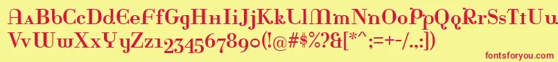 Rina Font – Red Fonts on Yellow Background