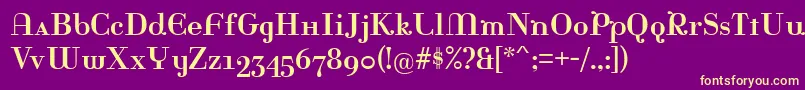 Rina Font – Yellow Fonts on Purple Background