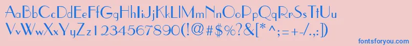 fuente WeekendinparisRegular – Fuentes Azules Sobre Fondo Rosa