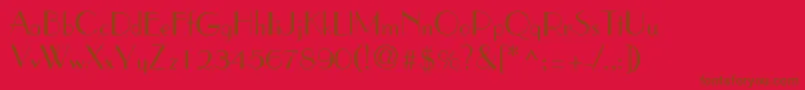 WeekendinparisRegular Font – Brown Fonts on Red Background