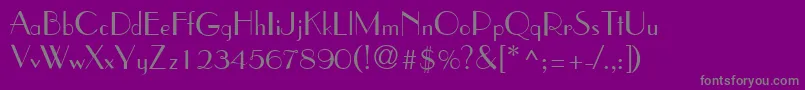 WeekendinparisRegular-Schriftart – Graue Schriften auf violettem Hintergrund