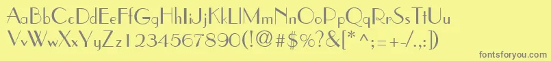 WeekendinparisRegular Font – Gray Fonts on Yellow Background