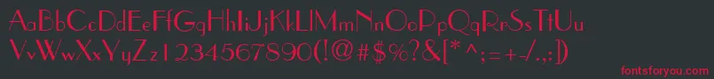 WeekendinparisRegular Font – Red Fonts on Black Background