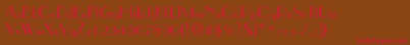 WeekendinparisRegular Font – Red Fonts on Brown Background