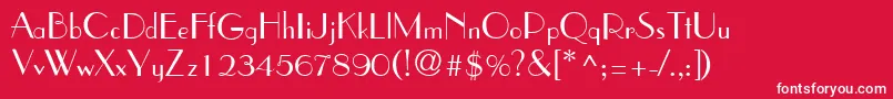 WeekendinparisRegular Font – White Fonts on Red Background