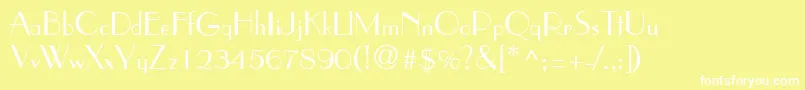 WeekendinparisRegular Font – White Fonts on Yellow Background