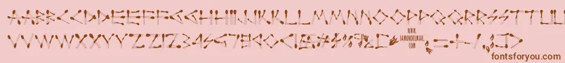 Perfectmatch Font – Brown Fonts on Pink Background