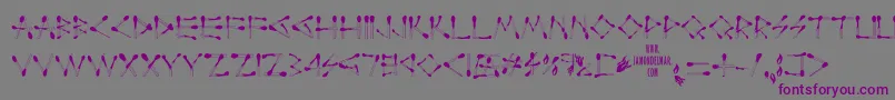 Perfectmatch Font – Purple Fonts on Gray Background