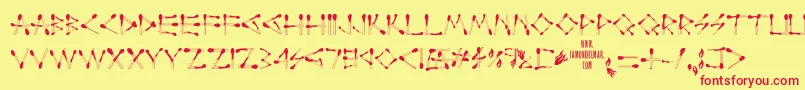 Perfectmatch Font – Red Fonts on Yellow Background
