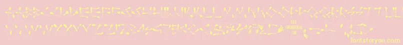 Perfectmatch Font – Yellow Fonts on Pink Background