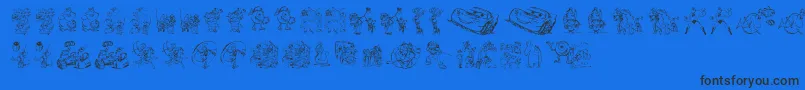 fuente Pixar1 – Fuentes Negras Sobre Fondo Azul