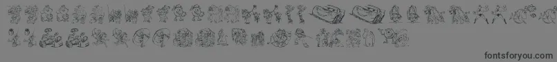 Pixar1 Font – Black Fonts on Gray Background