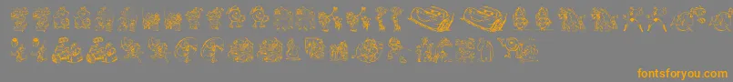 Pixar1 Font – Orange Fonts on Gray Background