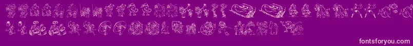Pixar1 Font – Pink Fonts on Purple Background