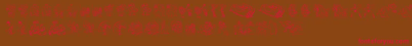 Pixar1 Font – Red Fonts on Brown Background