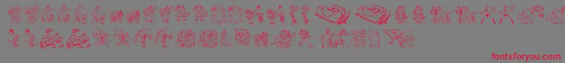 Pixar1 Font – Red Fonts on Gray Background