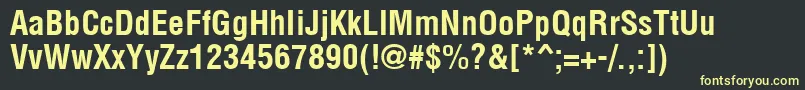 Arenacondensed ffy Font – Yellow Fonts on Black Background