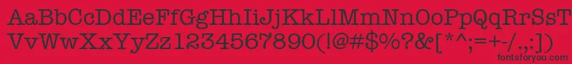 Americantypitcdeemed Font – Black Fonts on Red Background