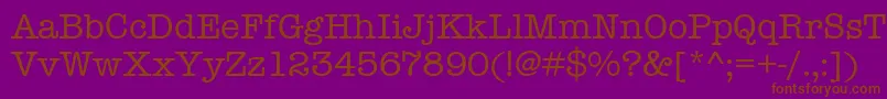 Americantypitcdeemed Font – Brown Fonts on Purple Background