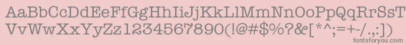 Americantypitcdeemed Font – Gray Fonts on Pink Background