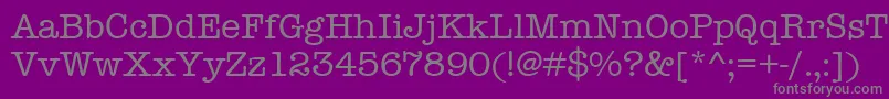 Americantypitcdeemed Font – Gray Fonts on Purple Background